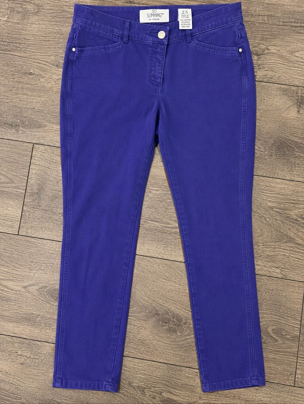 Chico's Deep Purple Ankle Slim Pants - Picture 2 of 6